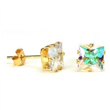 9ct Gold & 6mm Square Aurora