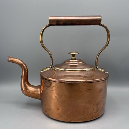 Copper kettle antique - copper, swan