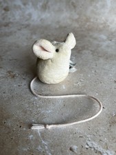 Jellycat Sugar Mouse Vintage Rare Retired Cream With Pink String Tail Soft Toy