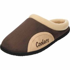 Coolers Mens Slippers Mules Clogs Brown House Shoes Warm Fleece Lightweight Cosy