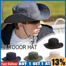 Men Solid Sun Hat Bucket Cargo