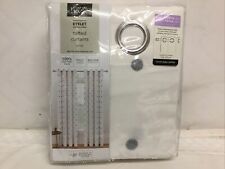 Tufted Spot Eyelet Lined Curtains 66"x54" (each Curtain) In White RRP £45 NEW