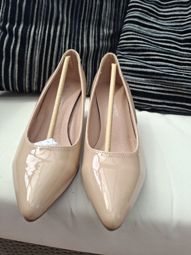Nude patent court shoes - court, shoes.