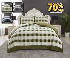 Quilted Velvet Bedspread Faux