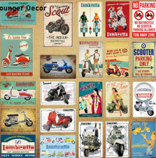 Scooter Metal Signs Tin Plaque