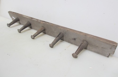 Vintage wooden coat - wooden, hooks