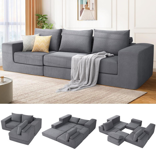 110 modular sectional - 110", cloud
