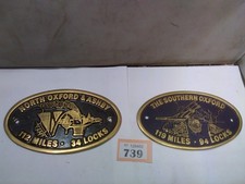 Canal Lock Brass Plaque X 2 Oxford