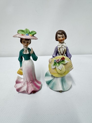 Pair vintage porcelain lady - pair,