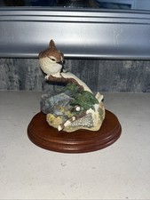 Border Fine Arts Birds By Russell Willis 484393 Wren & Diamond Ring 1988 Rare