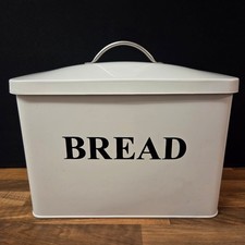 Cream Metal Bread Bin Kitchen