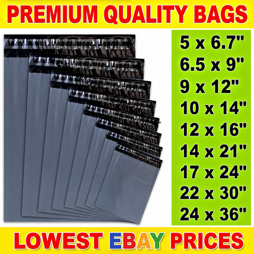 Grey mailing bags strong poly - mailing,