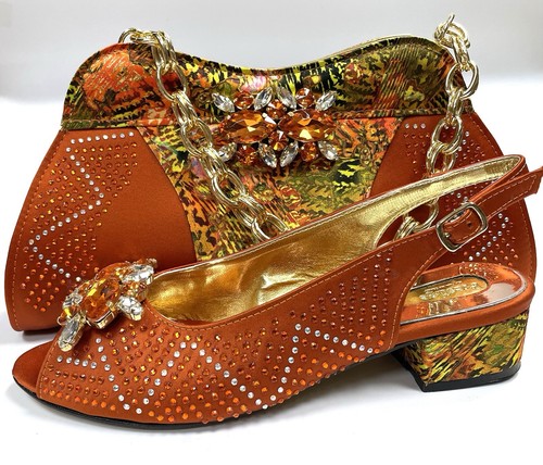 Orange italian matching shoes - italian,