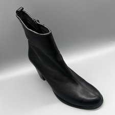 Faith Black Leather Lined Ankle Boots Womens Uk 8