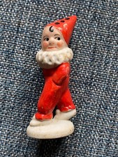 ANTIQUE VINTAGE BISQUE CLOWN PIERROT FIGURE  CHRISTMAS CAKE DECORATIONS TOPPER