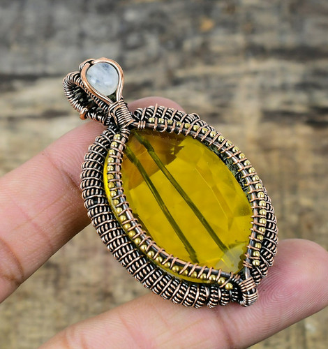 Moonstone yellow citrine - yellow,