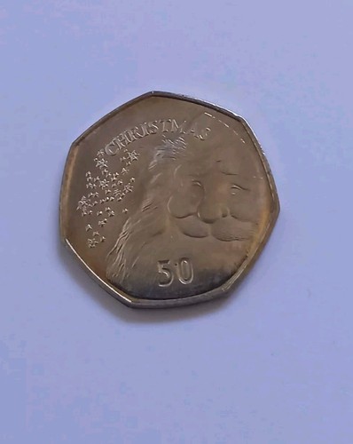 50p christmas coin gibraltar - christmas,