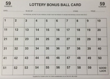 10 X 1 - 59 BONUS BALL CARD