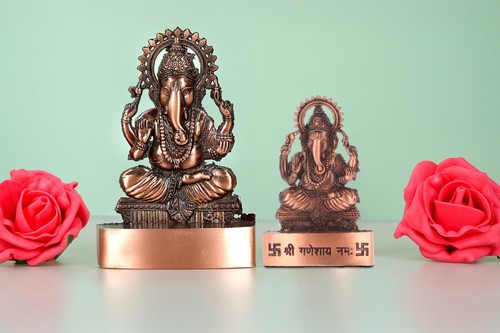 Ganesh statue murti car copper - statue,