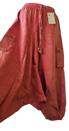 Stonewashed hippy trousers - stonewashed,