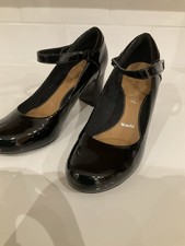 Ladies Clark’s Softwear Black Patent Shoes Uk Size 4 Wide Fit E Great Condition