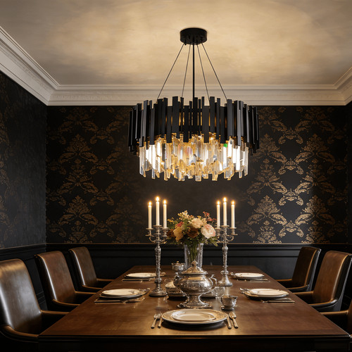 Round glass pendant light - pendant,