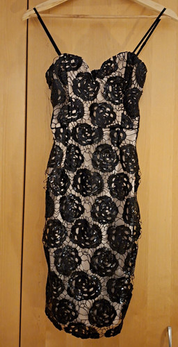 Black beige floral - black, &