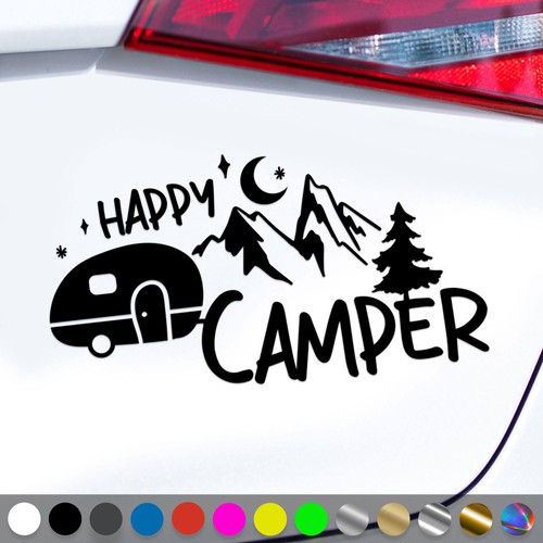 Camper decal happy bus - bus, travel