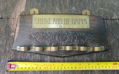 Vintage smoking pipe rack - vintage,