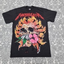 Metallica Flaming Pushead Band Tour T Shirt Size Large Graphic Print 