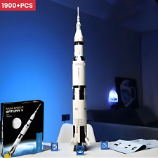 Apollo Saturn V Rocket Model Building Kit - 1900+ Pieces, Space Exploration Set