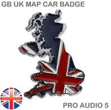 England Union Jack GB MAP Badge Metal Chrome Emblem British Classic Car Van UK,