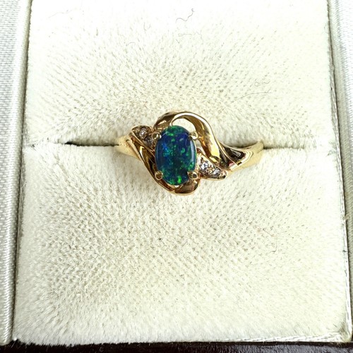 Australian solid black opal - australian,