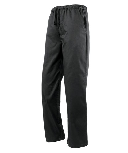 Black chef trouser elasticated - chef,