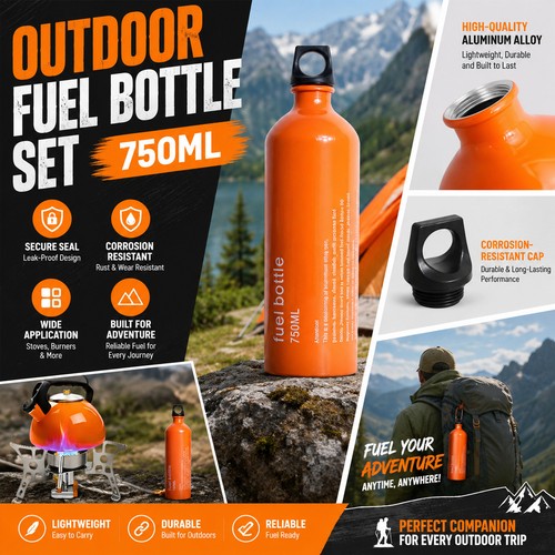750ml empty aluminum fuel - empty,