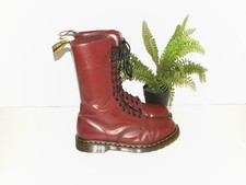 Dr. Martens 1914 14-eyelet cherry red leather boots uk 7 eu 41 us 8 (d1613)