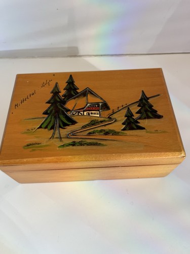 German wooden box trinket - german,