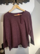 Miss by Captain Tortue Women’s Plum Sparkle Jumper – Size T2 (UK 10–12)