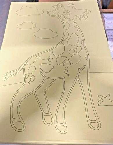 Animals large sand art - sand,