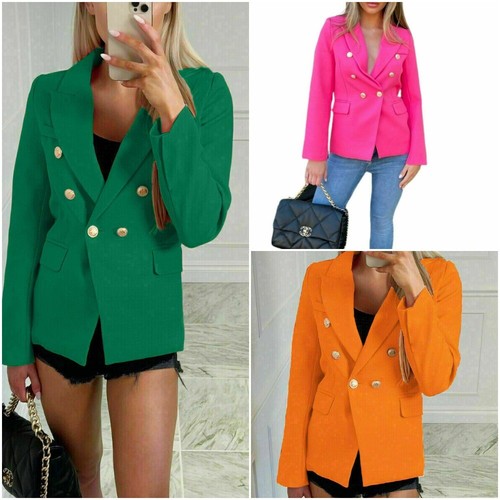 Womens gold button blazer - womens,