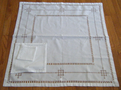 Antique tablecloth cotton 4 - antique,