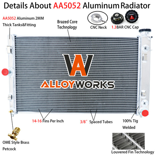 Aluminum row radiator fit - aluminum,