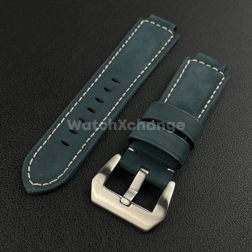 Blue suede leather - blue, strap
