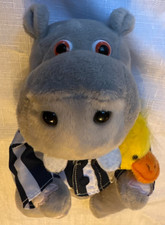 SILENTNIGHT BEDS HIPPO in PYJAMAS with DUCKY 9"PLUSH CUDDLY SOFT TOY TEDDY