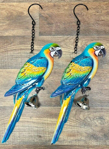 Parrots metal garden - blue),