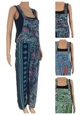 Silky Dungarees with Floral /