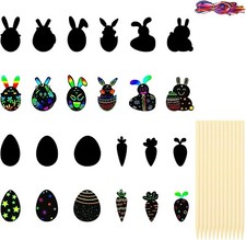 48-Pc Easter Egg Scratch Art