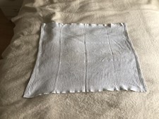 Year 2010s Small Vintage Cotton Off White Cellular Baby Blanket