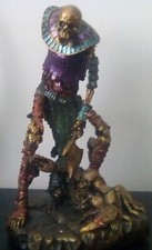 Rare tall Gothic Mystical Skeleton Statue, boxed 32cm high