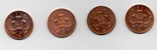 4 2 Pence Coins 1990's